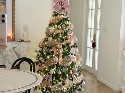 Pink themed Christmas tree 🎄 Too dreamy 💕